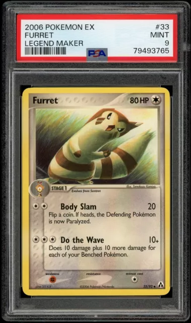 Furret 33/92 PSA 9 Mint Pokemon EX 2006 Legend Maker