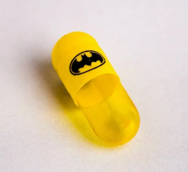 1000 x Empty Gelatin Capsules Size 4 Joined - Yellow Bat Caps