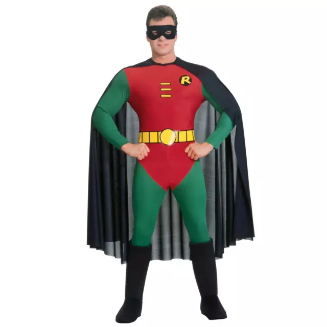 Hombre Oficial Dc Comics Clásico Robin Disfraz Adulto Batman Superheroe Disfraz