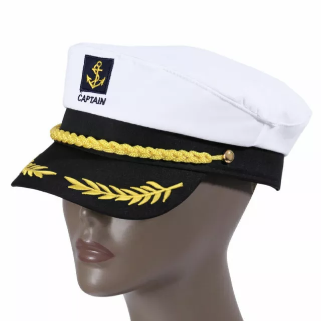 Marine Admiralsmütze Kapitän Mütze Captain Hut Kapitänsmütze Kostüm Kappe Mode 2