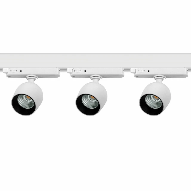 5x CLE PURI LED GU10 Stromschienstrahler Schwarz – Für 3-Phasen-Schienen (Erco, Staff, Eutrac Etc.), Dreh- & Schwenkbar