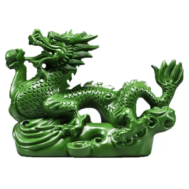 Chinese Dragon Statue 2024 Chinese Zodiac Wood Hand Carved Dragon Figurine