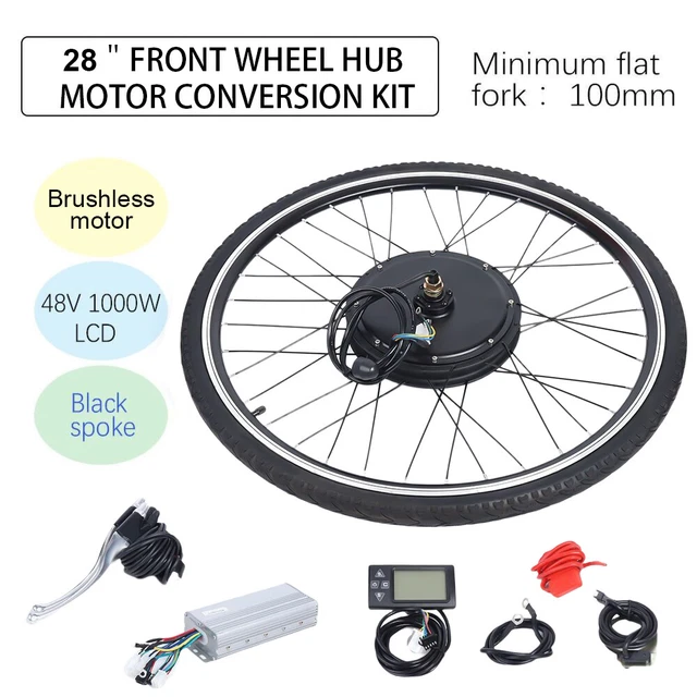 KIT CONVERSIONE BICICLETTA elettrica fai da te 28 pollici 48 V 1000 W motore mozzo ruota