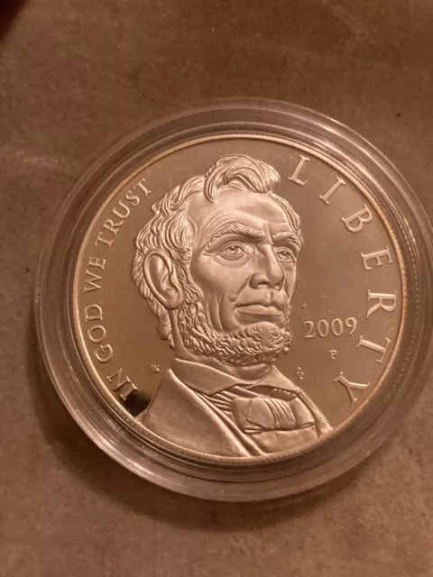 Proof 2009 Abraham Lincoln - US Commemorative 90% Silver Dollar