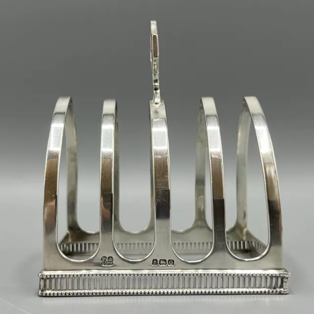 Antique Solid Sterling Silver Toast Rack English Art Deco Hallmarked 1931 Vtg 3