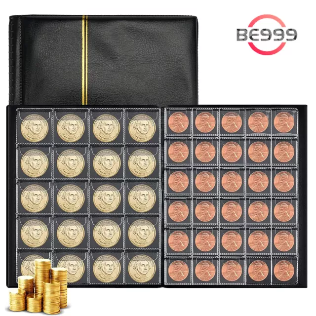 250 Coin Holder Collection Storage Collecting Money Penny Pockets Album Book UK