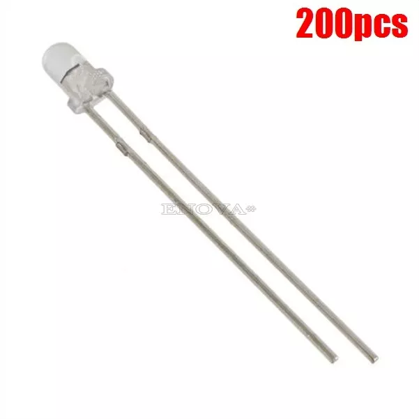 200Pcs Diode Pin Ir 3Mm 940Nm Hi Speed Led Water Clear PD204-6C Photo New Ic zb