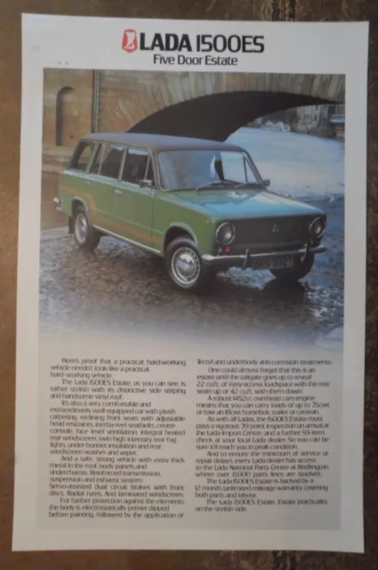 LADA 1500 ESTATE orig 1979 UK Mkt Sales Leaflet Brochure