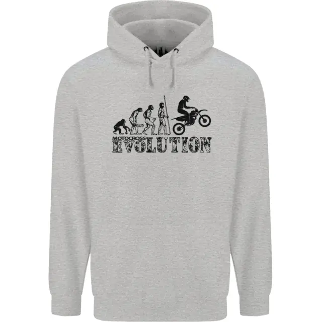 Felpa con cappuccio Evolution of Motorcycle Biker da uomo 80% cotone