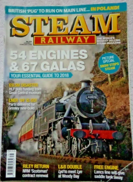 Steam Railway Train Magazine Jan Feb 2018 News Narrow Gauge Tunnel Vision LNER