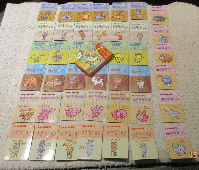 ANCIEN JEU DE Cartes des 7 Familles Animaux de la ferme Harmony Editeur ...