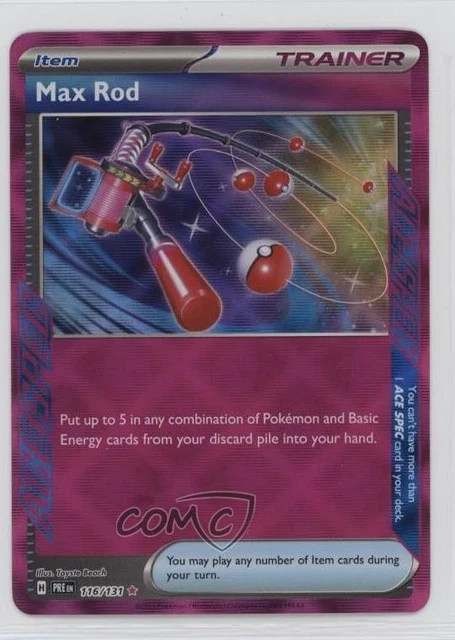 Ace And Tj 2025 POKEMON SV: Prismatic Evolutions (PRE) ACE SPEC Max Rod #116 fv8 £