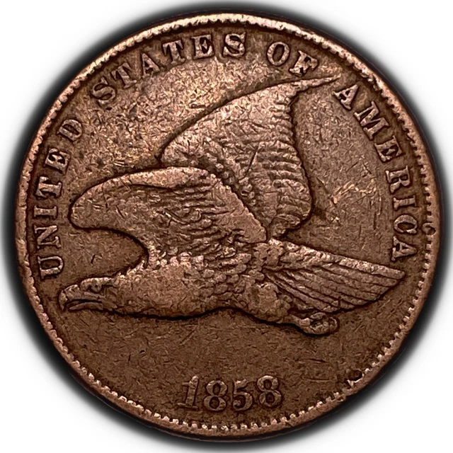 XF 1858 SL Small Letters Flying Eagle Cent - Higher Grade Coin