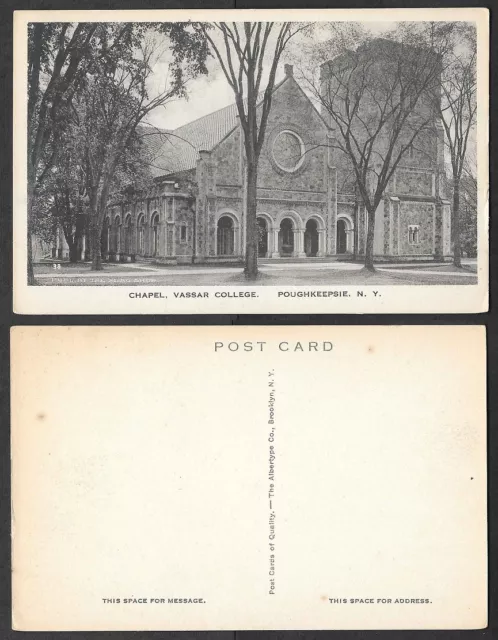 Old Postcard - Poughkeepsie, New York - Vassar College - Chapel