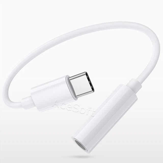 Type C to 3.5mm Audio Jack Adapter with Smart DAC Chip fit HTC U11 Plus Phone US