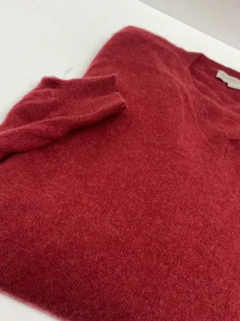 KINROSS V-NECK CASHMERE Sweater Mens Medium Rust Red Long Sleeves $49. ...