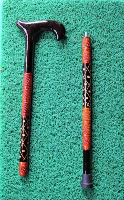 Men-Women-Wooden Walking Stick Cane With Beautiful Hand Carved Design