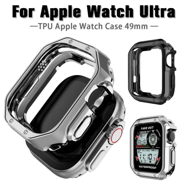 For Apple Watch Ultra 2 49mm iWatch Series 9 8 7 6 5 4 SE Rugged TPU Case Cover
