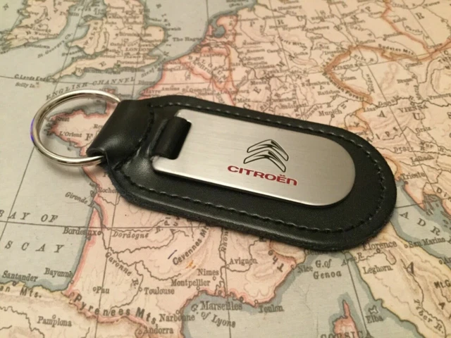 Porte-clés Voiture Citroën C3 Aircross (2017-2024) - Cuir Véritable, Design élégant, Cadeau Personnalisé - 2