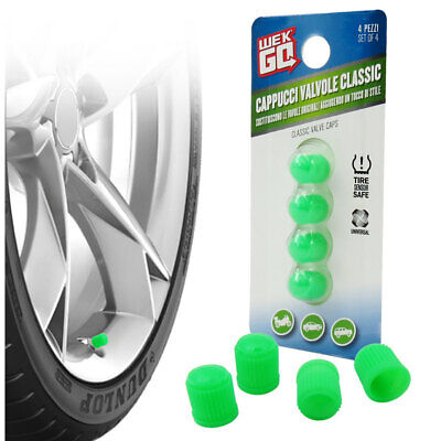 R TOOGOO 4 Pz Tappo valvola del pneumatico della gomma auto per Hexagon Gambi tappi verdi 