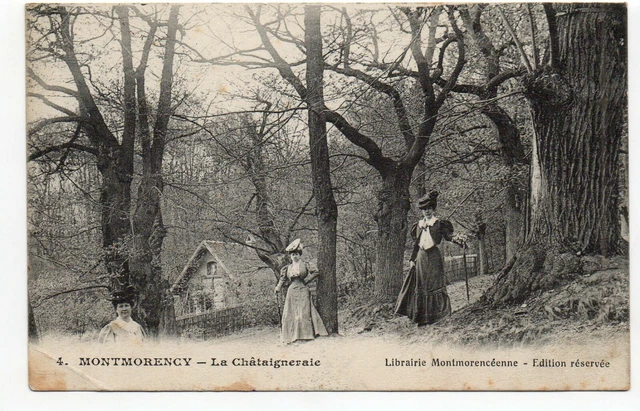 MONTMORENCY - Val d' Oise - CPA 95 - femmes à la Chataigneraie