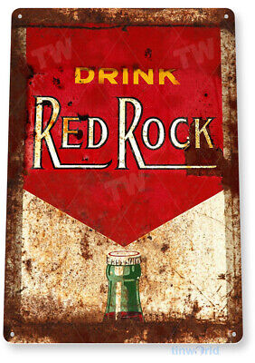 TIN SIGN Red Rock Cola Bottle Metal Décor Wall Art Shop Kitchen Soda Bar A734