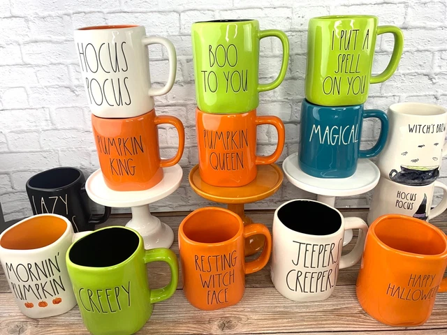 Rae Dunn HALLOWEEN FALL THANKSGIVING MUGS "You Choose"  Hocus Pocus Witch Boo