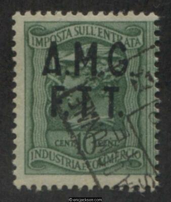 Venezia Giulia Industry & Commerce Revenue Stamp, FTT IC27 left stamp, used, VF
