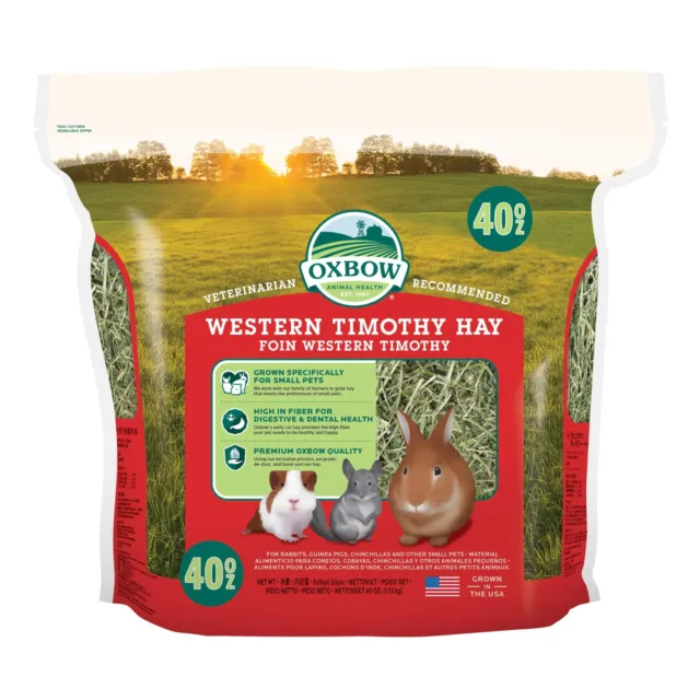 Oxbow Animal Health Western Timothy Hay - Veterinario 2,5 libras (paquete de 1)