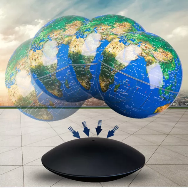 Lámpara de noche magnética levitante flotante para decoración del hogar mapa del mundo del globo
