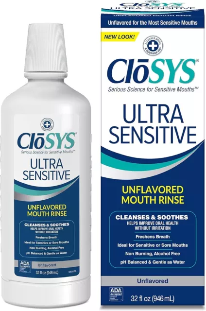 CloSYS Original Unflavored Mouthwash Alcohol Free 946 mL-AU