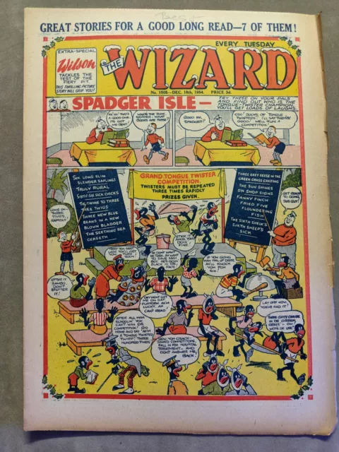 Wizard Comic No 1505, December 18th 1954, Snow, Desperate Dan, FREE UK POSTAGE