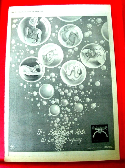 BOOMTOWN RATS THE Fine Art Of Surfacing ORIG 1979 Press/Mag ADVERT ...
