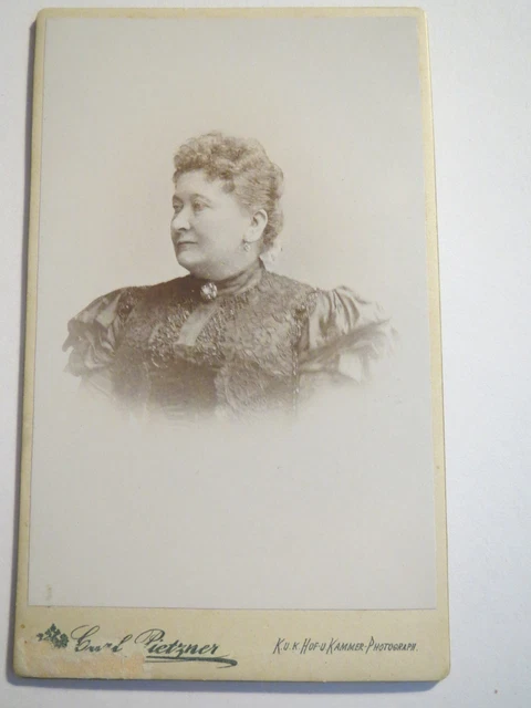 Wien - Carlsbad - Teplitz - Brünn - Aussig a.d. Elbe - Frau im Kleid / CDV