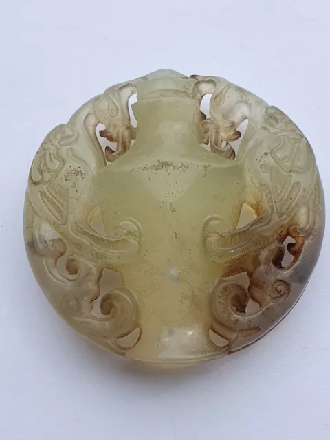 Jade Amulett aus China - Glück u. Reichtum