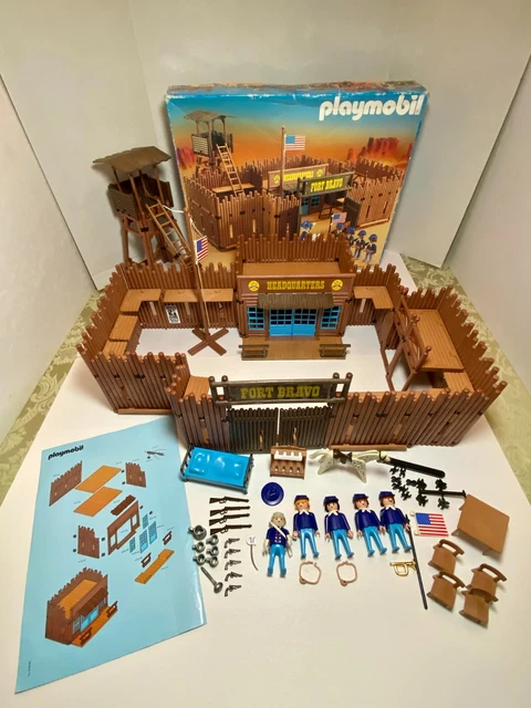 PLAYMOBIL 3773 FORT Bravo Western Set Faltan Piezas con Póster