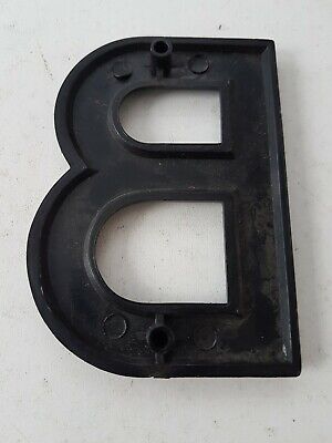 Vintage Unused Black Number Plate Letters Spell BENTLEY Showroom Mancave Sign 3