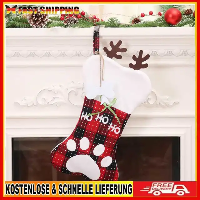 Garra de gato Caramelos Calcetines Colgantes Adornos Calcetines de Navidad Bolsa de regalo Decoraciones de Navidad