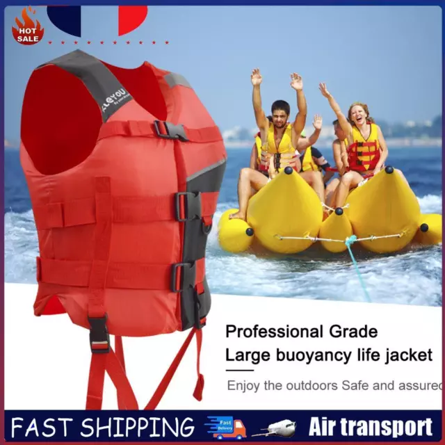Oxford Life Jacket Portable Boating Life Vest Outdoor Accessoires (M Rouge) FR
