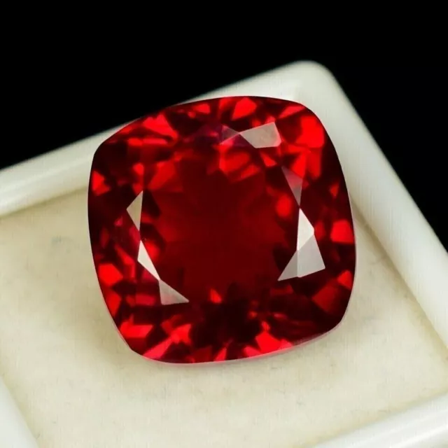 CUSHION Cut 14 Ct+ NATURAL BURMA Pigeon Blood Red Ruby Loose Certified Gemstone