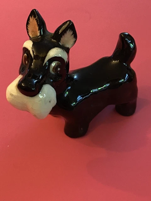 Jock Lady & The Tramp Black Scottish Terrier/Schnauzer Dog Figurine See PHOTOS!