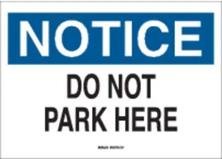 Brady 43402 No Parking Sign,10" X 14, 43402