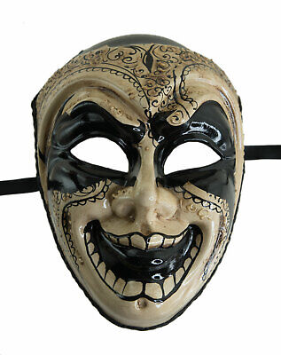 Mask from Venice Miniature Joker White Skull Sugar Calavera Head Death 1205
