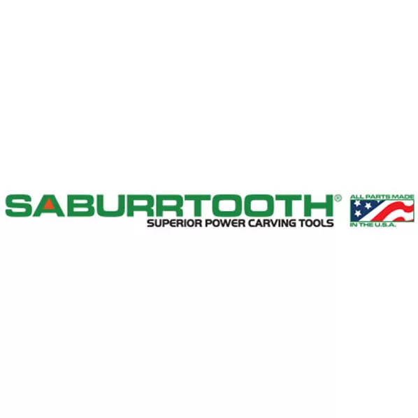 SABURR TOOTH 3/8" Flame Burr Bit Coarse (Green) - 3/32" Shank - 32F38-50 2