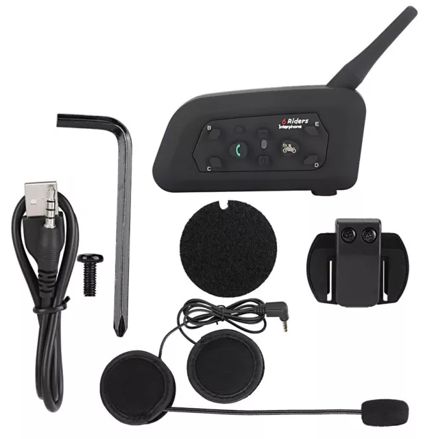 Set Intercom moto duo avec ecouteur casque moto Tourtecs IK6 Bluetooth 2 pièces 2