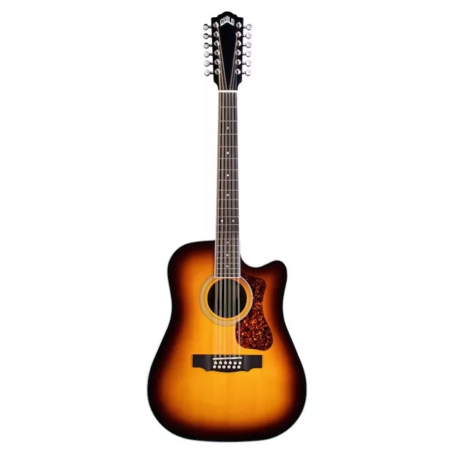 Guild D-2612CE Deluxe Antique Burst - guitare électro-acoustique 12 cordes