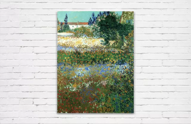 Vincent van Gogh, Flowering Garden, 1888 Hand Painted Canvas Oil Painting 2