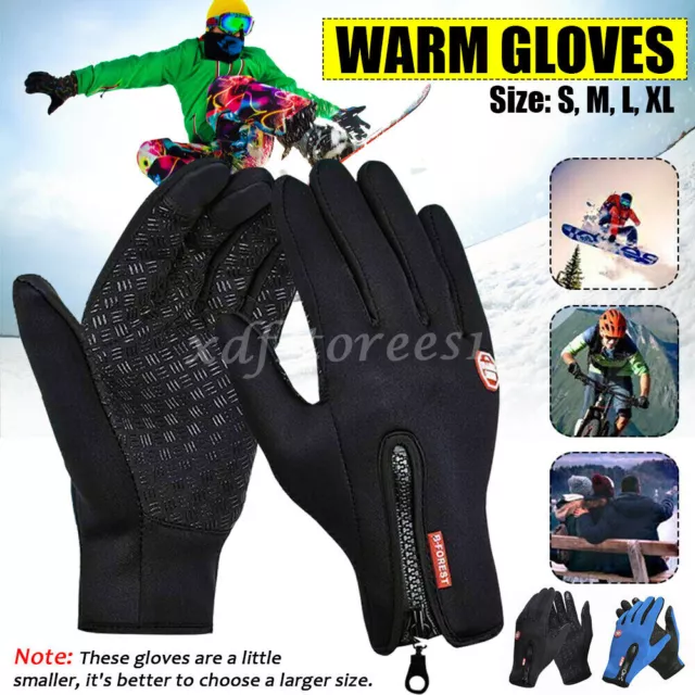 Winter Thermo Handschuhe Fahrrad Handschuhe Wasserdicht Touchscreen Herren Damen