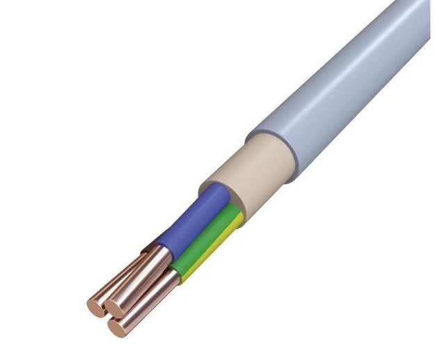 NYM-J Installationsleitung 3x1,5 Mm² Grau – 25m Oder 50m Wählbar, Perfekt Für Feste Verlegung In Trockenen & Feuchten Räumen