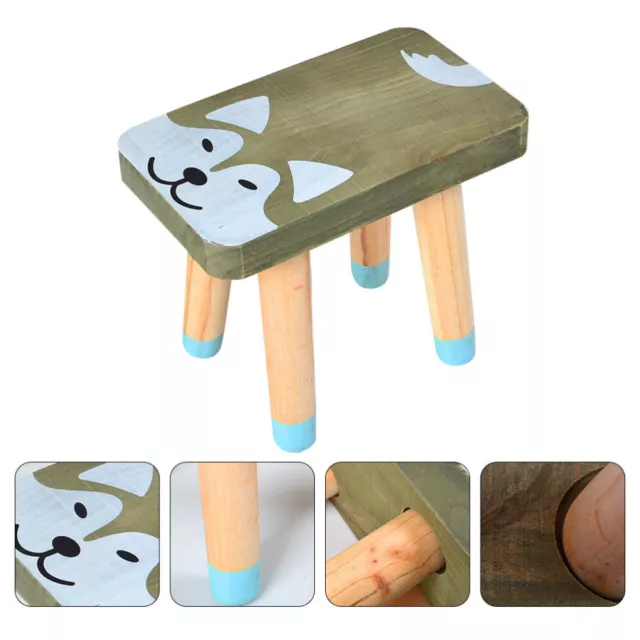 Taburete bajo de madera taburete de cocina taburete de bar rústico niño animal